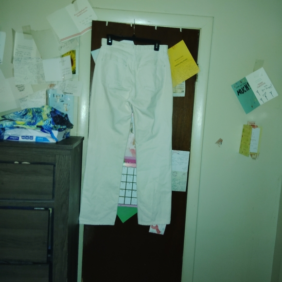 REFORMATION 90's Mid Rise Straight Jeans - White 28" - Picture 8 of 16